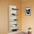 Delite Kom 20 Inch Wide, 5 Shelf Metal Shoe Rack Wall Mounted For Home With Central Lock | Holds Upto 12 Shoes Or 20 Slippers Pa
