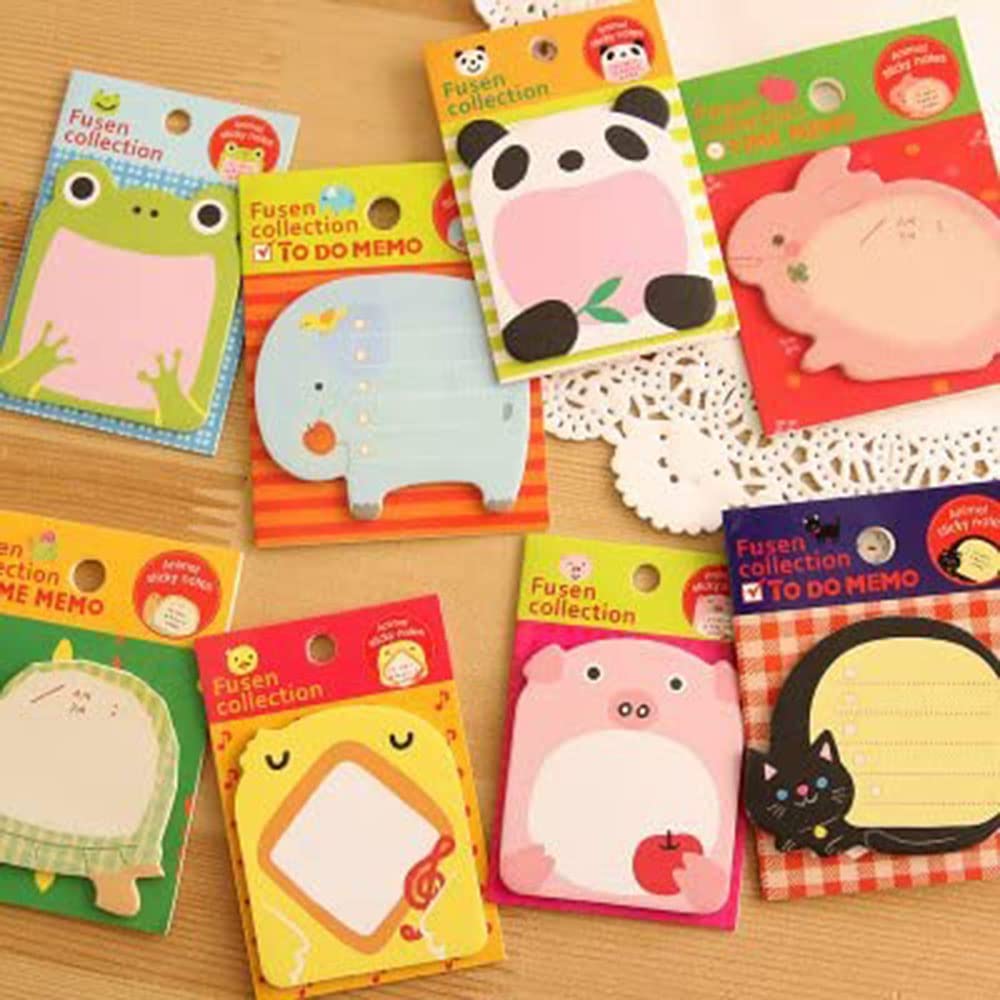 Sticky Notes, 8-Packs Self Sticky Notes In Different Shapes, Creative Self-Stick Notes Colorful Super Sticky Notes, Memo Notes F