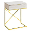 Monarch Specialties I Accent, END Table, Night Stand, BEIGE