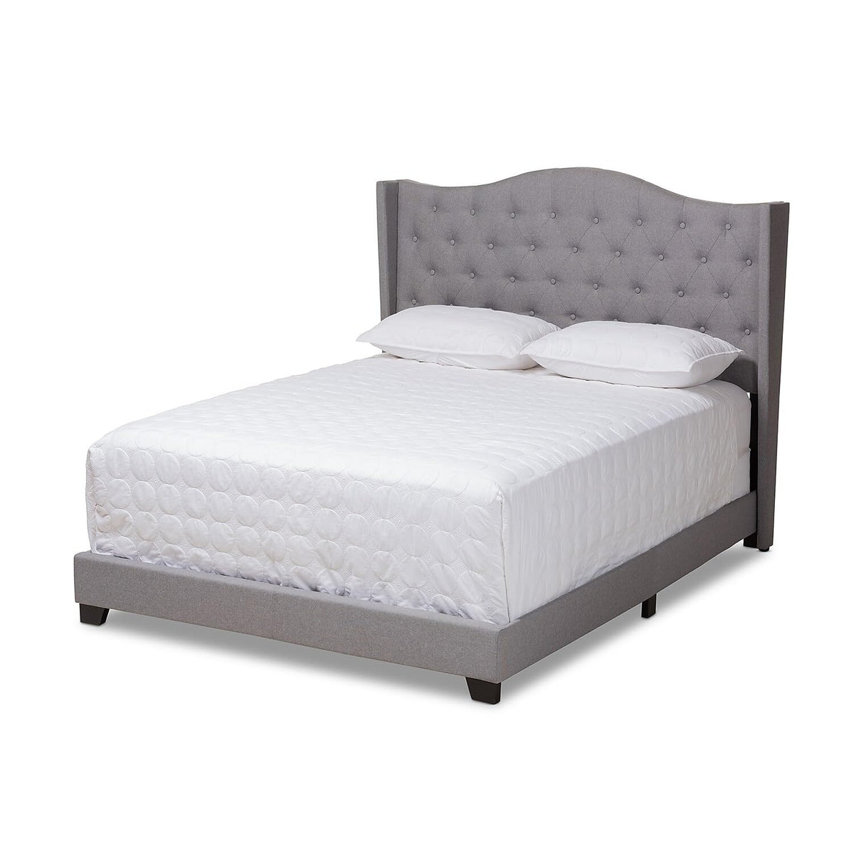 Baxton Studio Alesha Bed, Queen, Grey (149-8930-HiT)