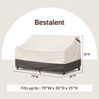 Bestalent Patio Furniture Covers Waterproof,Outdoor 3-Seater Sofa Cover Fits Up To 79W X 38D X 35H Inches