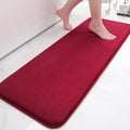 smiry Memory Foam Bath Mat, Extra Soft Absorbent Bathroom Rugs Non Slip Bath Rug Runner for Shower Bathroom Floors, 47 x 17, Bur