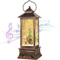 Christmas Decorations Home Lighted Christmas Snow Globe Christmas Lanterns Water Lanterns Glittering with Music USB and Battery 