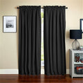 Blazing Needles Reversible Rod Pocket Room-Darkening Twill Curtain Panels, 84" by 52", Sage 2 Count