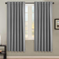 H.Versailtex Blackout Curtains Thermal Insulated Window Treatment Panels Room Darkening Blackout Drapes For Living Room Back Tab/Rod Pocket Bedroom Draperies, 52 X 72 Inch, Grey, 2 Panels