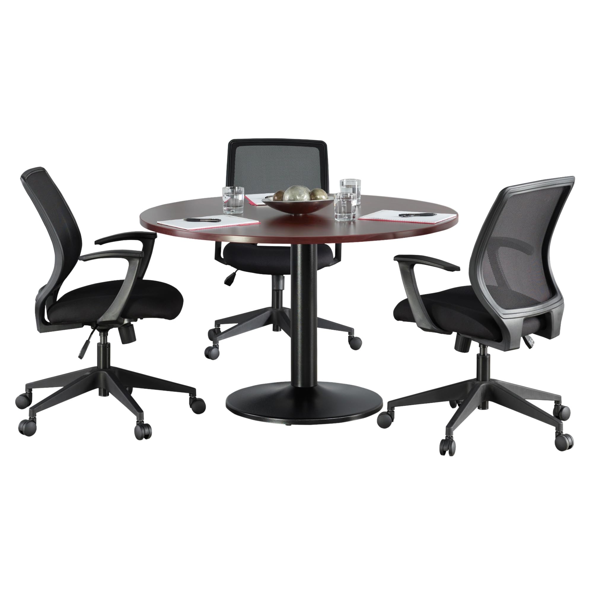 Lorell LLR84868 Executive Mid-Back Work Chair, Black