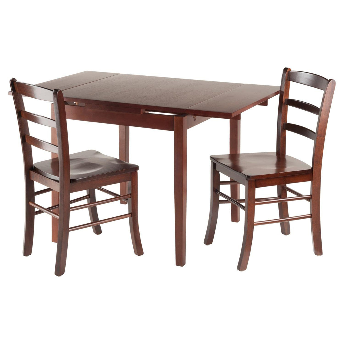 Winsome Pulman 3-Pc Set Extension Table 2 Ladder Back Chairs