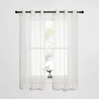 Nicetown Sheer Curtains For Bedroom Windows, Grommet Casual Soft Voile Sheer Panels With Light Filter Window Treatments For Nurs