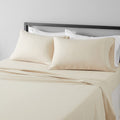 Amazon Basics Lightweight Super Soft Easy Care Microfiber 4-Piece Bed Sheet Set with 14-Inch Deep Pockets, King, Beige, Solid