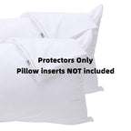 Kingnex 4 Pack Feather Proof Pillow Protectors With Zipper Standard Size - Waterproof - Down Proof - Bamboo Viscose Terry Surfac