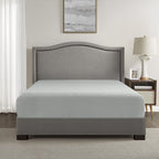 Comfort Spaces Coolmax Moisture Wicking Fitted Sheet Only Super Soft, Fade Resistant, All Elastic Deep Pocket Fits Up To 16' Mattress - Warm Weather Cooling Sheets For Night Sweats, Twin Xl, Grey