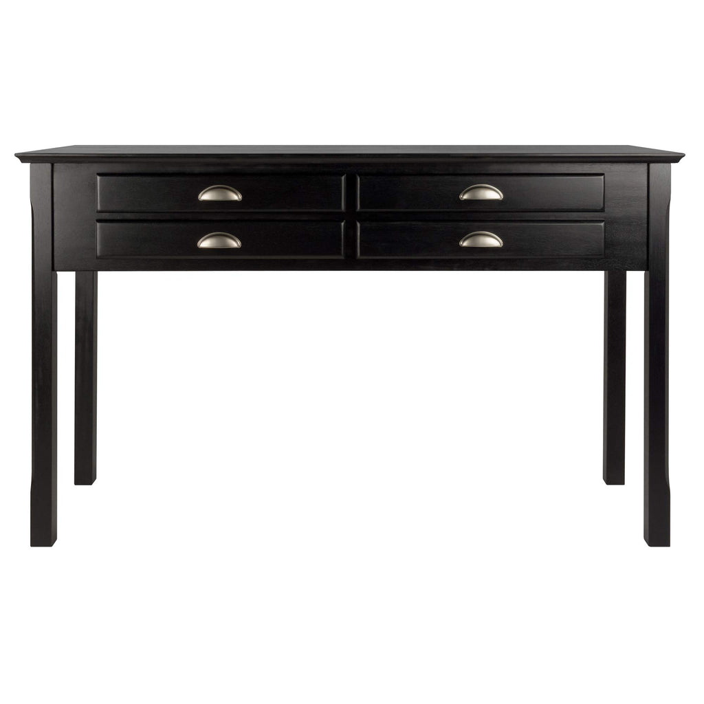 Winsome Timber 29.1 x 47.6 x 15.7-Inch Solid Beech Wood Hall/Console Table, Black (20450)