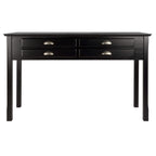 Winsome Timber 29.1 x 47.6 x 15.7-Inch Solid Beech Wood Hall/Console Table, Black (20450)