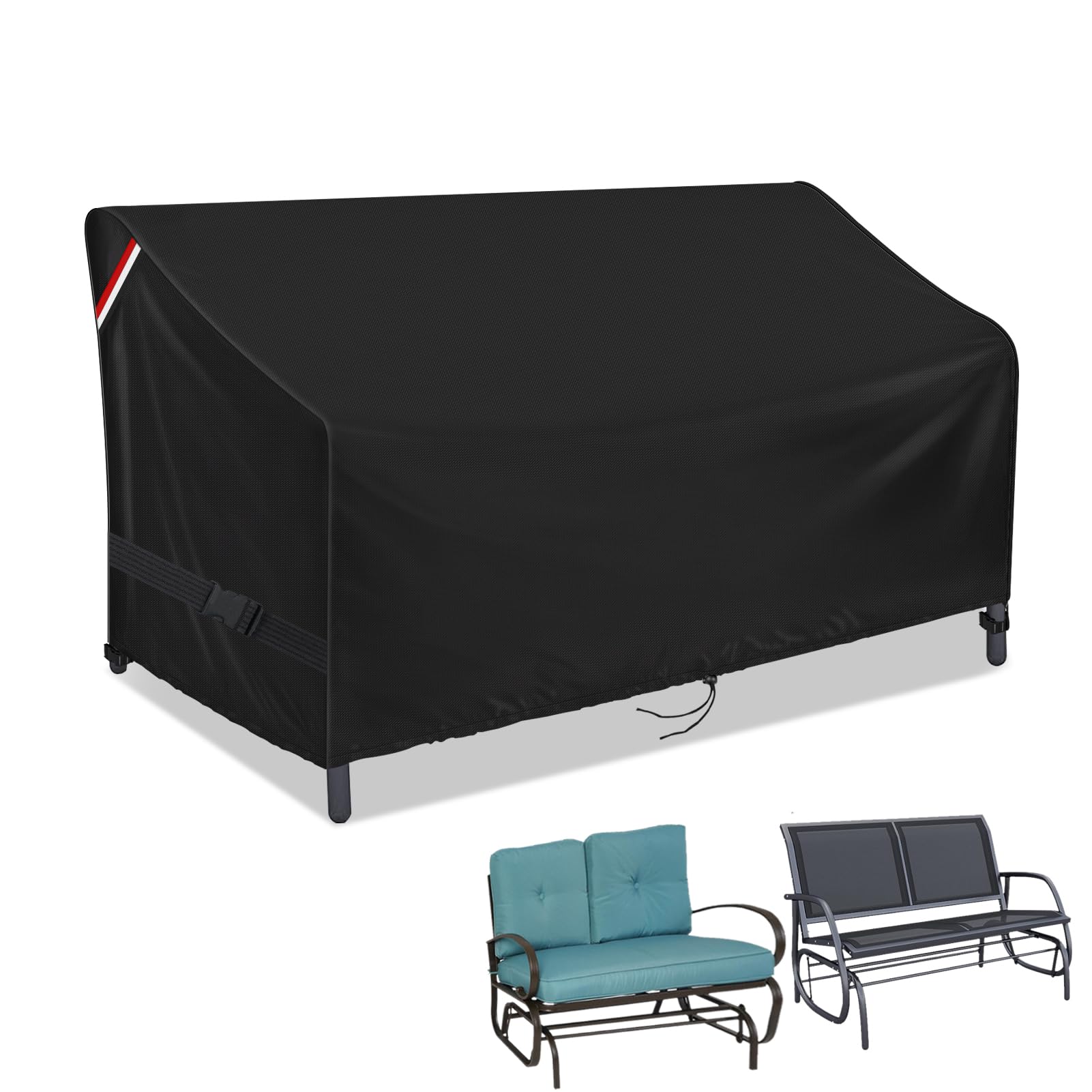 Loenel Outdoor Loveseat Cover, Waterproof 2-Person Outdoor Glider Bench Cover For Patio Double Swing Rocking Chair Loveseat, Pat