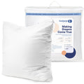 Continental Bedding 50/50 Decorative Inser Throw Pillow, 20X20, White