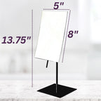 Jerdon Rectangular Tabletop Makeup Mirror - Makeup Mirror With 3X Magnification With Black Finish - 5-Inch By 8-Inch Vanity Mirr