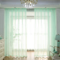 MIANBO Light Green Sheer Curtains 120 Inches Length 2 Panels Set Window Sheer Curtains Basic Rod Pocket for Bedroom Children Liv