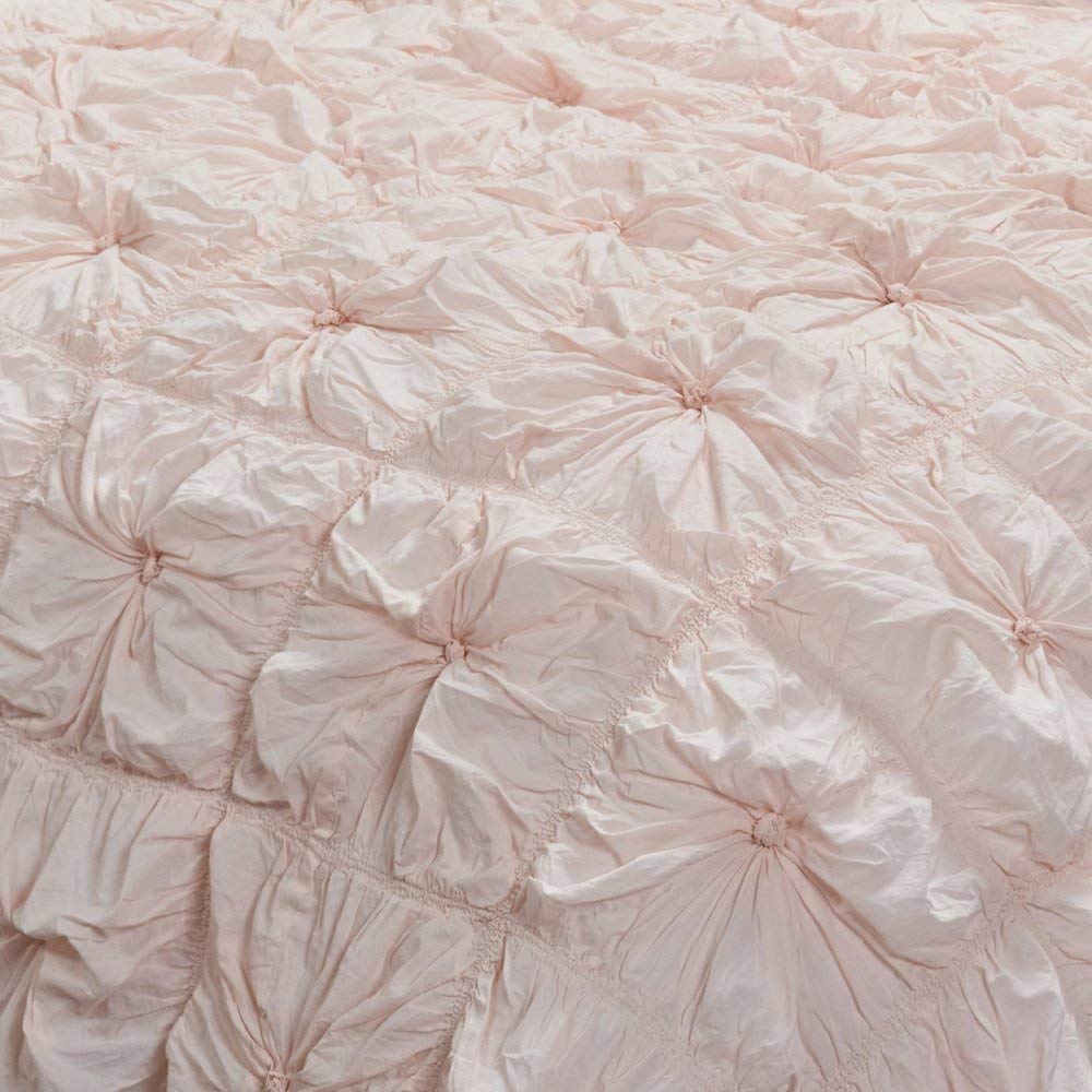 Rizzy Home | BT1392 | Polyester Comforter | 90"x92" Pink Solid