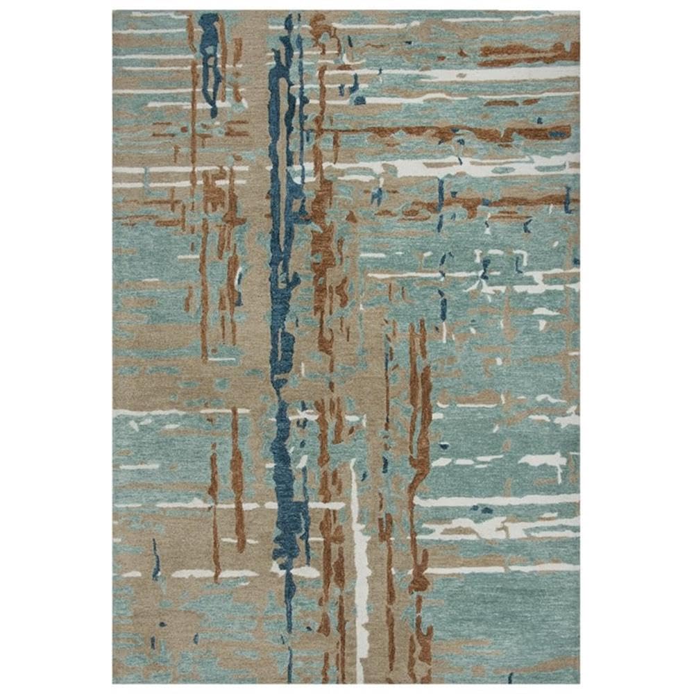 Rizzy Home Alora Decor Vivid 7'6" X 9'6" Gray/Multi/Teal/Copper Hand-Tufted Area Rug