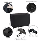 Kingling Outdoor Table Cover For Outdoor Wicker Bar Cart, 48 Inch Waterproof Patio Bar Table Cover For Outdoor Beverage Serving Cart Cover - 48''L X 18''W X 36''H