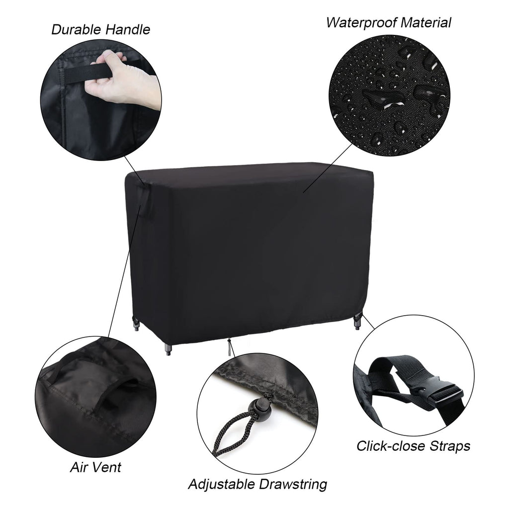 Kingling Outdoor Table Cover For Outdoor Bar Cart, 44 Inch Waterproof Patio Bar Table Cover For Outdoor Table Beverage Cart Cover - 44''L X 19''W X 36''H