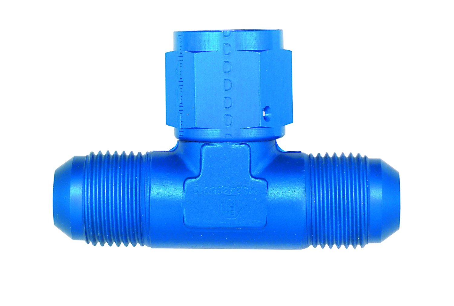 Aeroquip Fbm2281 Tee W/Female On The Bottom -4An Dash Size X -4An Dash Size X -4An Dash Size Aluminum Blue Anodized Bulk Package