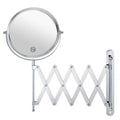 WELLLINK 7 Inch Wall Mounted Makeup Mirror, 1X/7X Magnification, Extendable Arm, 360Deg Rotating, Two Sided, Wall Mounted for Va