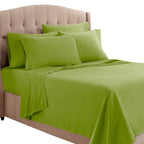 Clara Clark Full Sheets, 6 Piece Set - Hotel Luxury Sheets For Full Size Bed, Super Soft Bedding Sheets & Pillowcases, Full Size Sheets, Calla Green