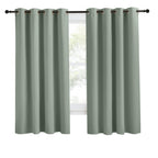 NICETOWN Blackout Curtain, Greyish Green, 55"W x 68"L, Thermal Insulated Grommet Drape, Sound Dampening for Bedroom & Living Room