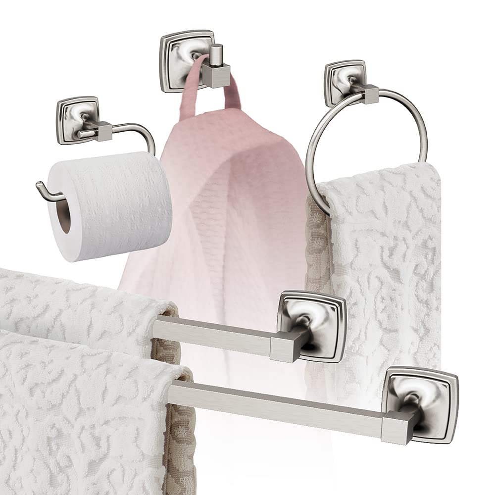 Amerock BH36091MB | Matte Black Single Post Toilet Paper Holder | 7-1/16 in. (179 mm) Length Toilet Tissue Holder | Stature | Ba