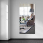 Evenlive Full Body Mirror Tiles, Frameless Length Wall Mirror, For Home Gym, Door, Bedroom, Ease Of Installation 12 Inch X 8 Pcs