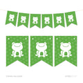 Andaz Press Hanging Pennant Party Banner with String, Frog, 9-Feet, 1-Set, Decor Paper Decorations, Includes String
