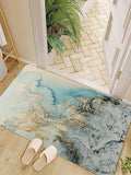 waqif Bathroom Rug, 5 * 10cm Marble Super Absorbent Fast Drying Pattern Bath Mat, NonSlip Diatomaceous Earth Bath Mat, Bathroom