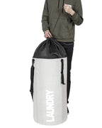 Chrislley 106L Extra Large Laundry Hamper With Drawstring Dorm Room Backpack Laundry Bag Collapsible Laundry Basket For College