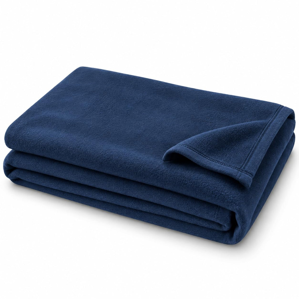 Navagraha Polar Fleece Blanket For Winter, Lightweight Soft Plain Bed Blanket For Mild Winter, Ac Room & Travel, Navy Blue, Sing