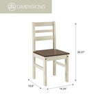 American Furniture Classics Cottage Series Dining Chairs, Distressed White