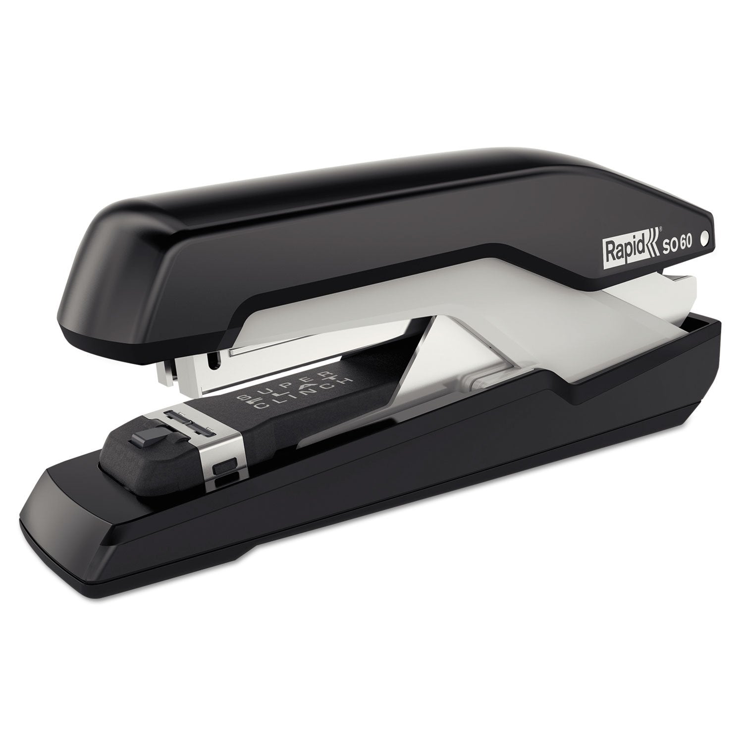 Swingline Stapler, Omnipress 60 Stapler, Press Anywhere For Easier Use, 60 Sheet Capacity, Black/Gray (5000590A)