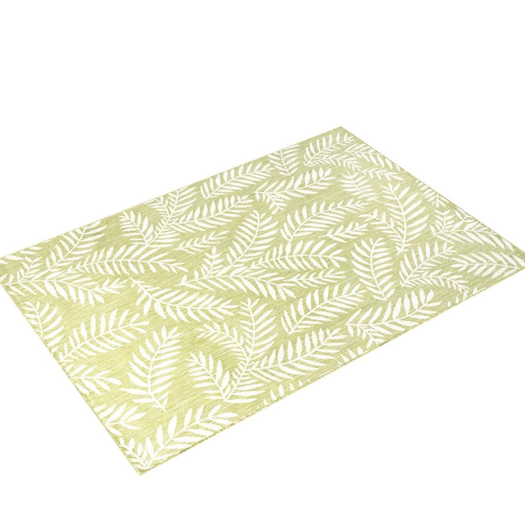 Jonathan Y Smb119D-9 Nevis Palm Frond Indoor Outdoor Area Rug, Coastal, Casual, Country Easy Cleaning,Bedroom,Kitchen,Backyard,Patio,Non Shedding, Green/Cream, 9 X 12