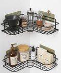 LANDWOOD Pack 2 Wall Mounted SelfAdhesive Bathroom Corner Shelf/Kitchen Rack & Holder  Bathroom Accessories