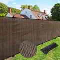 Upgrade Privacy Fence Screen 6'X68' Brown Outdoor 90% Visibility Blockage 170 Gsm Mesh Shade Cover Panels For Backyard,Balcony,H