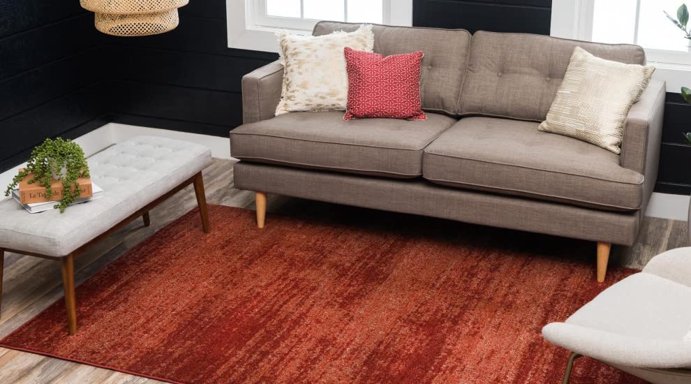 Unique Loom Del Mar Collection Area Rug - Lucille (10'X 13' Rectangle, Terracotta/ Red)