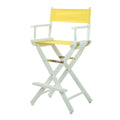 Casual Home 30 Directors Chair White Frame-with Yellow Canvas, Bar Height