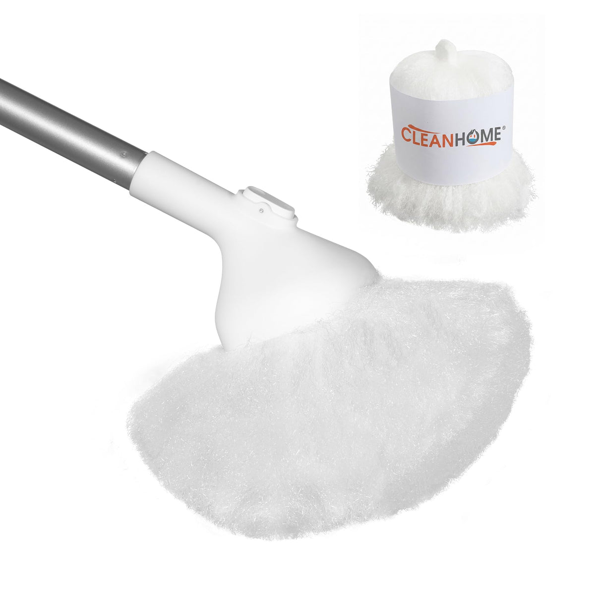 CLEANHOME Shower Scrubber with Long Handle, Soft Bristles for Tub & Tile