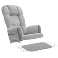 Bechaeo 5Pcs Velvet Glider Rocker Replacement Cushions With Ottoman Cover Soft Thicken Rocking Chair Cushion Set For Indoor Nurs