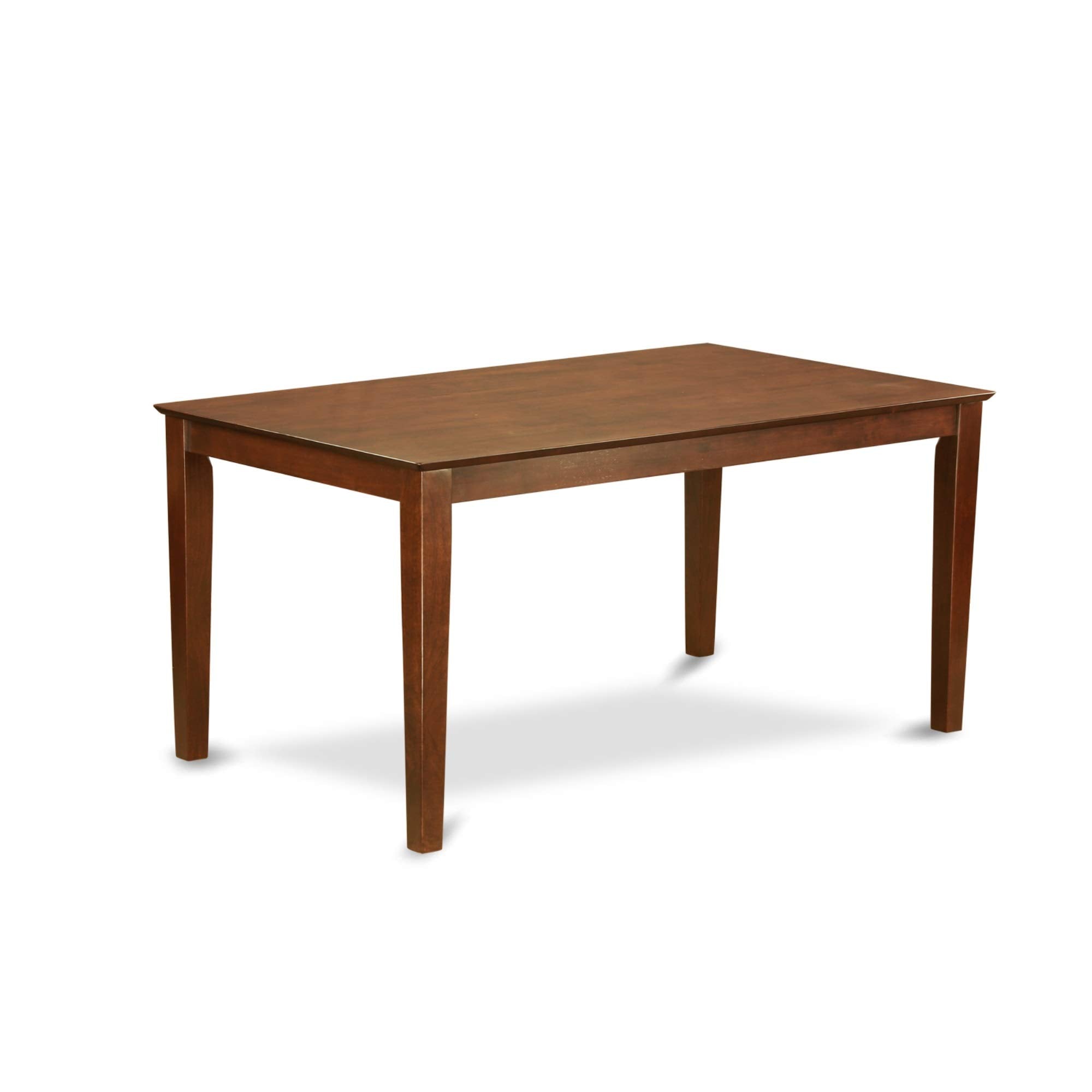 East West Furniture CAP6S-MAH-LC 5 Pc Dining Room Set for 6 Set - Dining Table and 4 Dining Chairs Plus one Bench. Mahogany/Rect