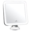 Fancii 10X Magnifying Lighted Makeup Mirror - Daylight LED Vanity Mirror - compact, cordless, Locking Suction, 65 Wide, 360 Rota