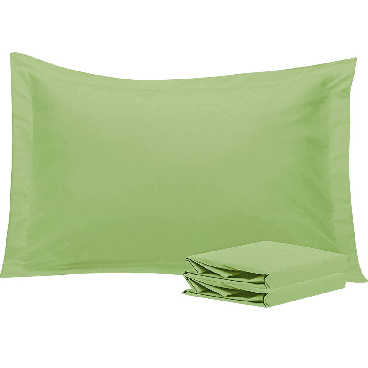 Ntbay 100% Brushed Microfiber Queen Pillow Shams Set Of 2, Super Soft And Cozy, Wrinkle, Fade, Stain Resistant 20X30 Inches Oxford Pillowcases, Sage Green