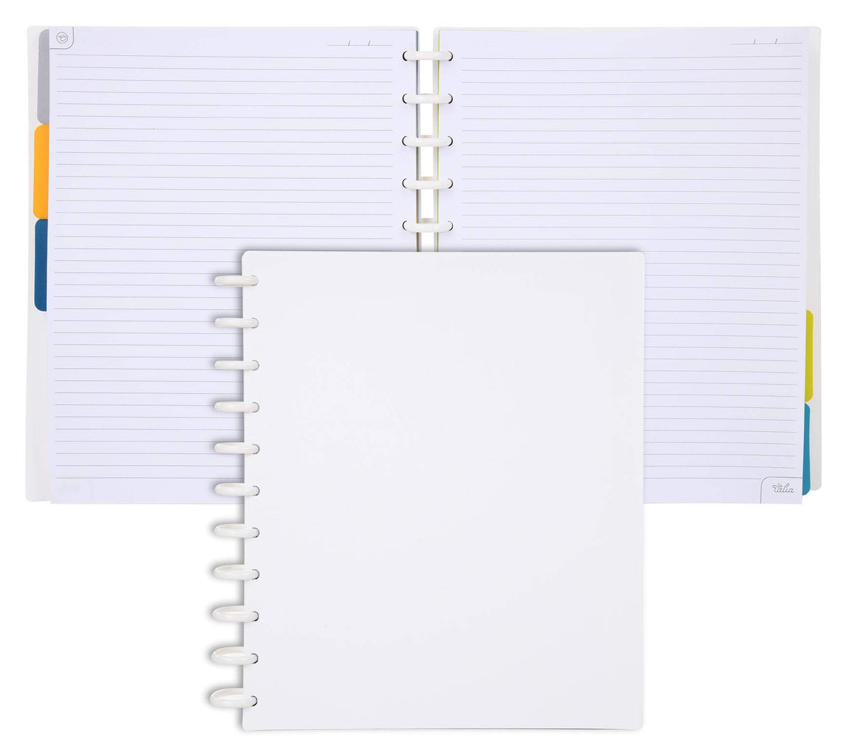 Talia Discbound Notebooks, Planner, Customizable, (White, Letter (8.5In X 11In))