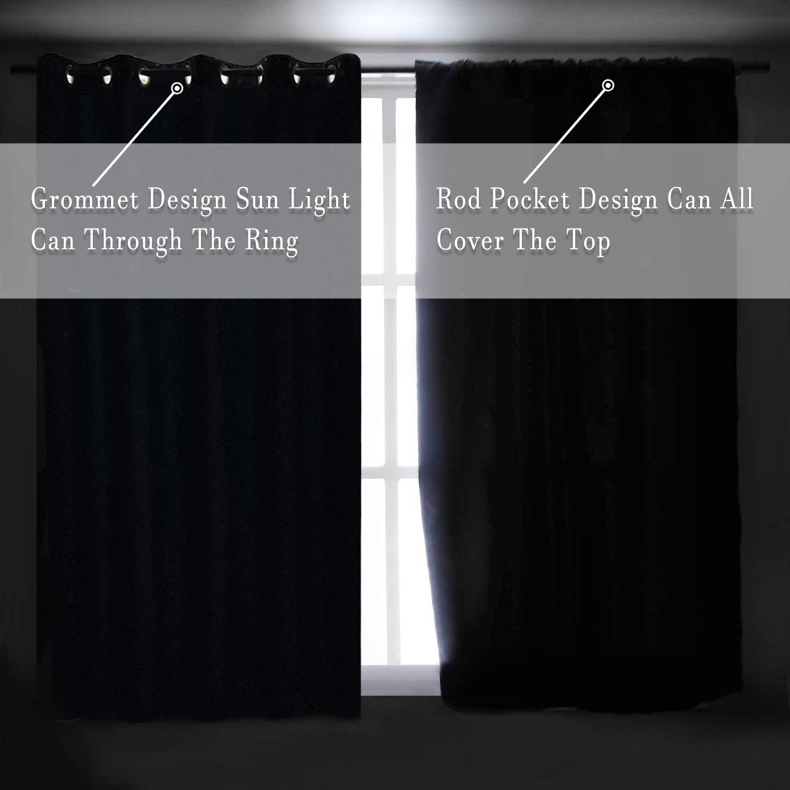72 Inch Long Room Darkening Bedroom Curtains - Tangerine Orange Blackout Thermal Insulated Window Treatment Drapes For Livingroom Door Curtains,W 52 X L 72,2 Panels