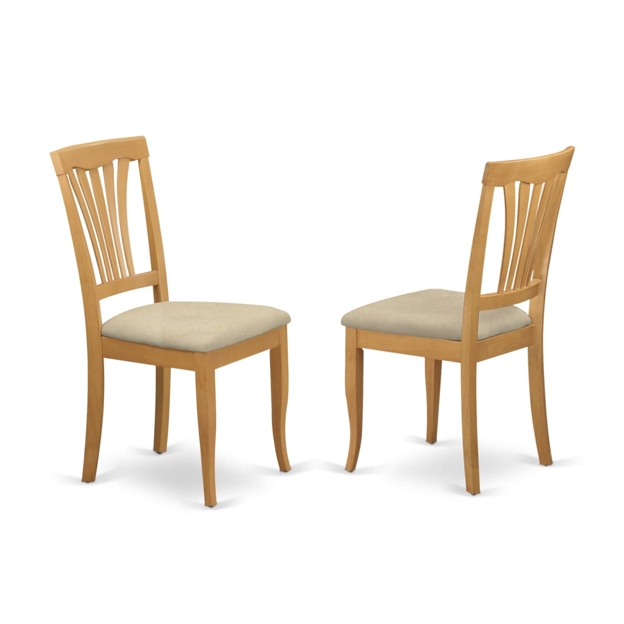East West Furniture Avon 5 Piece Room Set Includes an Oval Wooden Table with Butterfly Leaf and 4 Linen Fabric Kitchen Dining Chairs, 42x60 Inch, Oak
